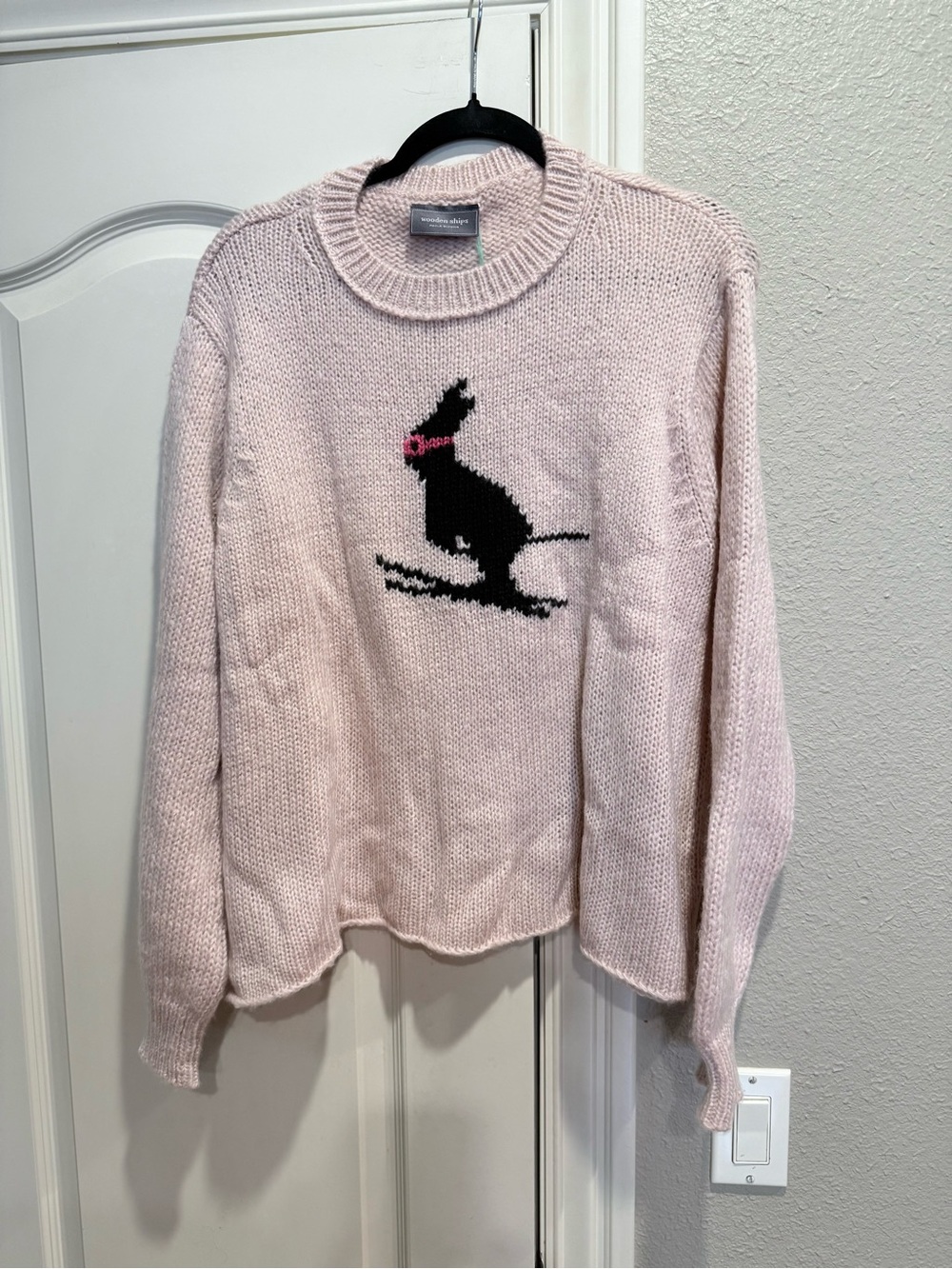 Wooden Ships Blush Ski Bunny Crew Neck Sweater